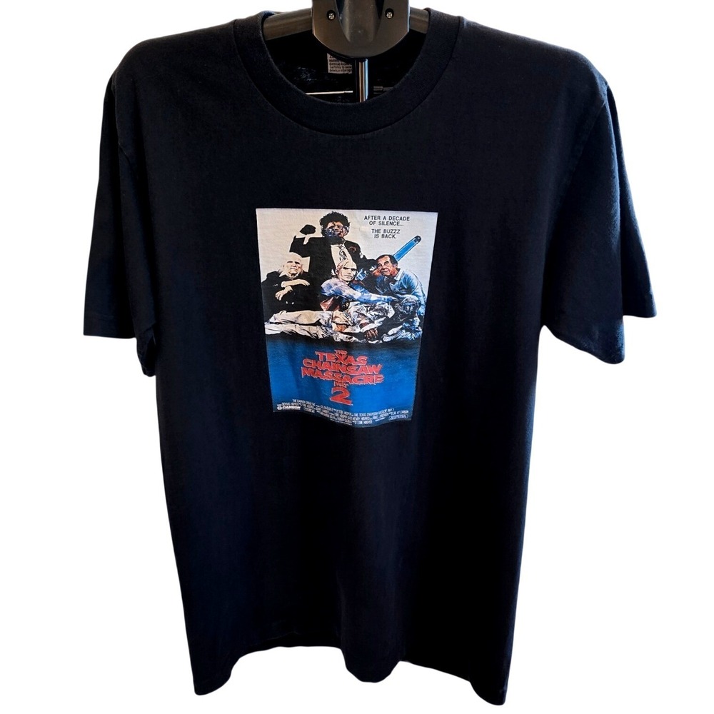 Vtg‎ Y2K Texas Chainsaw Massacre 2 Movie Shirt Mens L Pro Athletic Horror Film